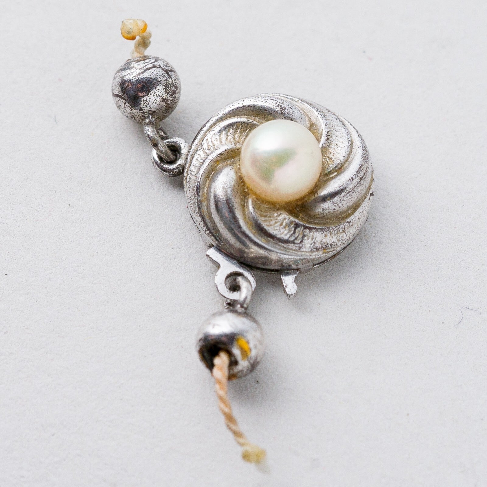 Kettenverschluss 925 Silber Perle 1,36 g1