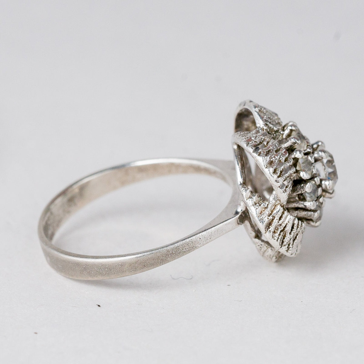 Silber Ring Weißer Stein Größe 57 (18,1 mm Ø) 3,93 g4