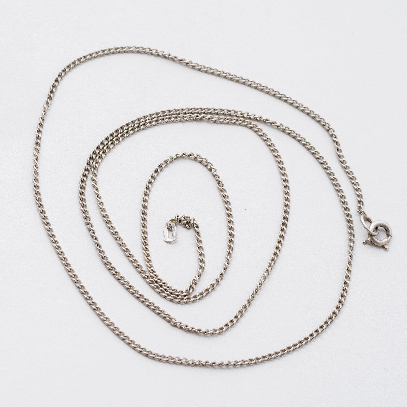 Silber Halskette 835 Panzerkette 1,6 mm 66 cm 4,52 g7