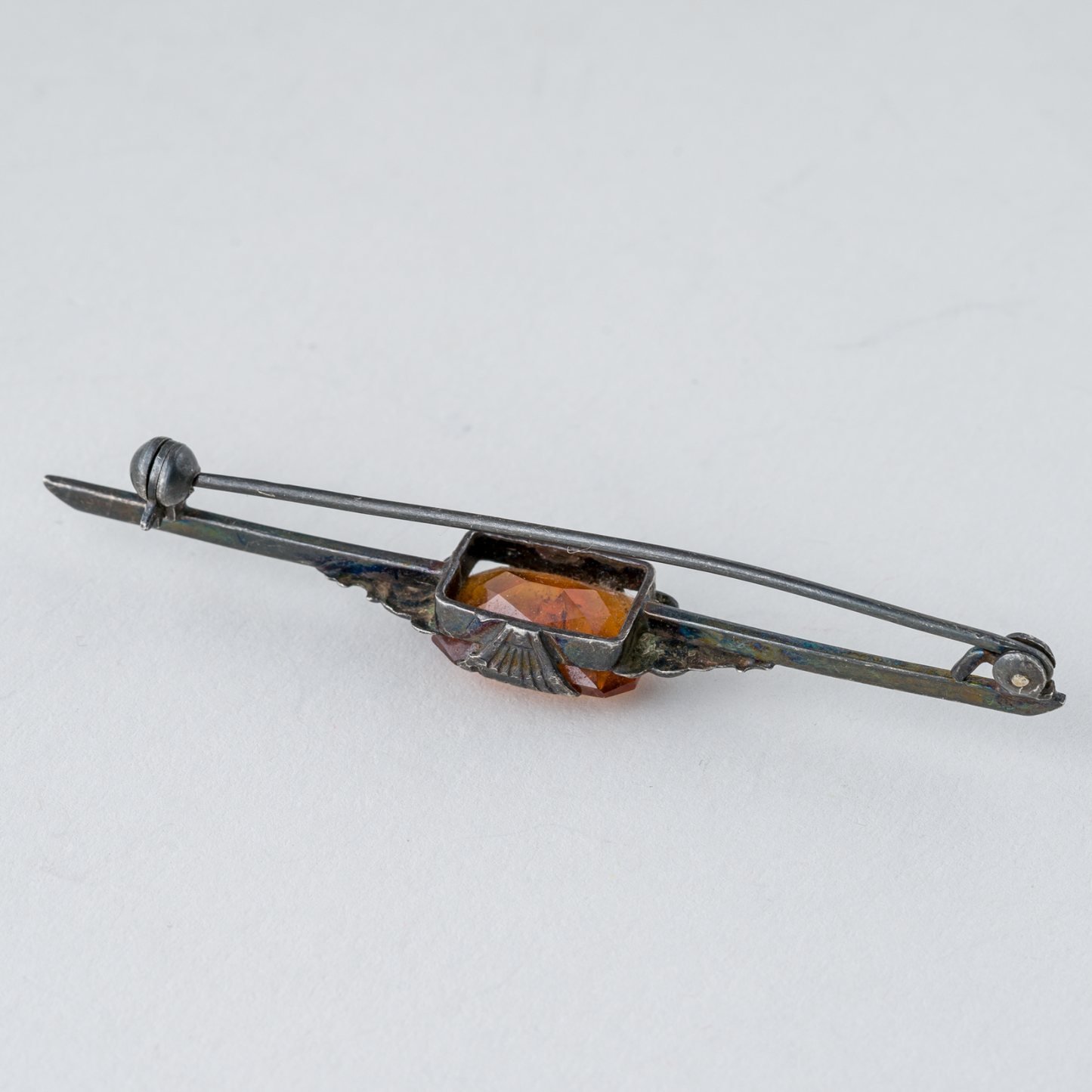 Brosche Silber 4,18 g Bernstein2