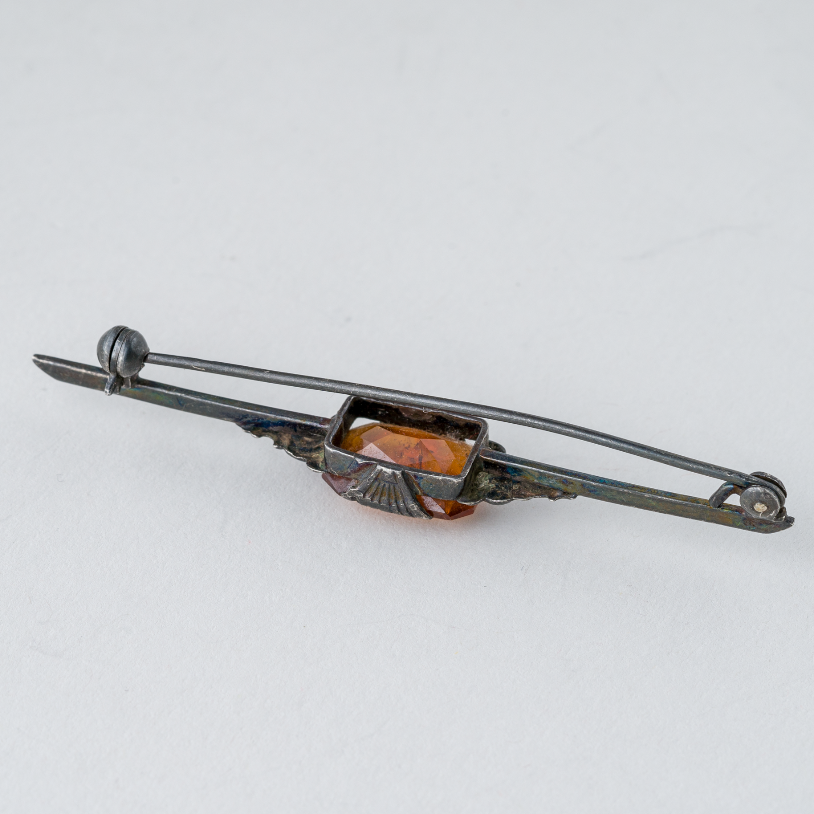 Brosche Silber 4,18 g Bernstein2
