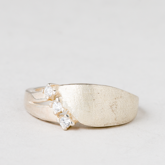 Ring Steinbesatz 925er Silber 1,92 g Größe 50 (15,9 mm Ø)0