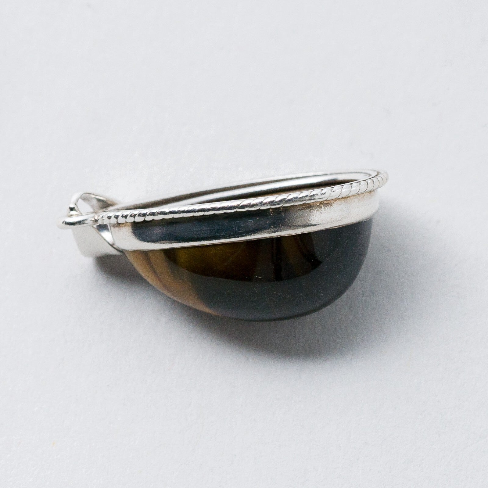 Silber Anhänger Tigerauge 3,1 cm 4,49 g3