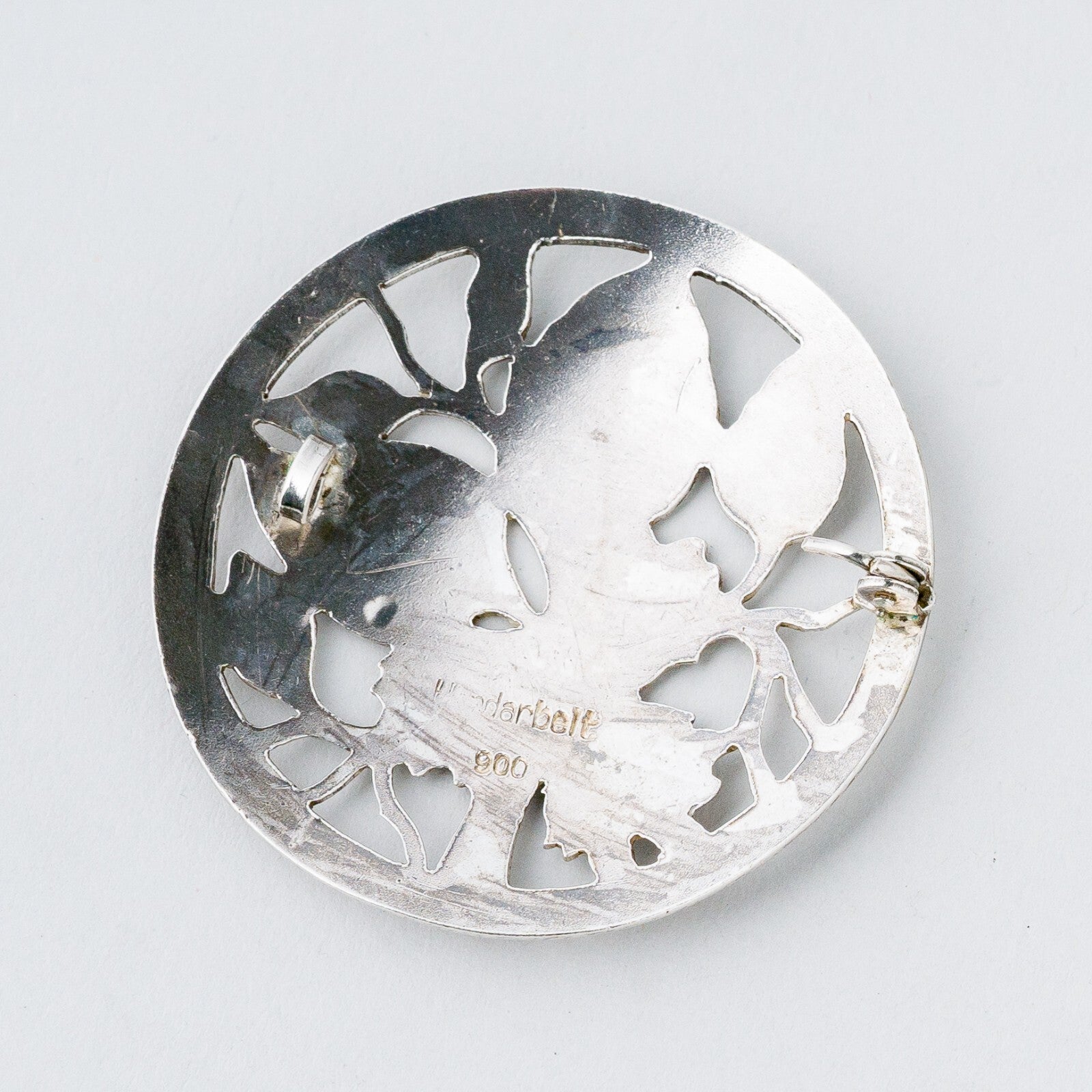 Silber Brosche Spange 900 Floral 7,14 g3