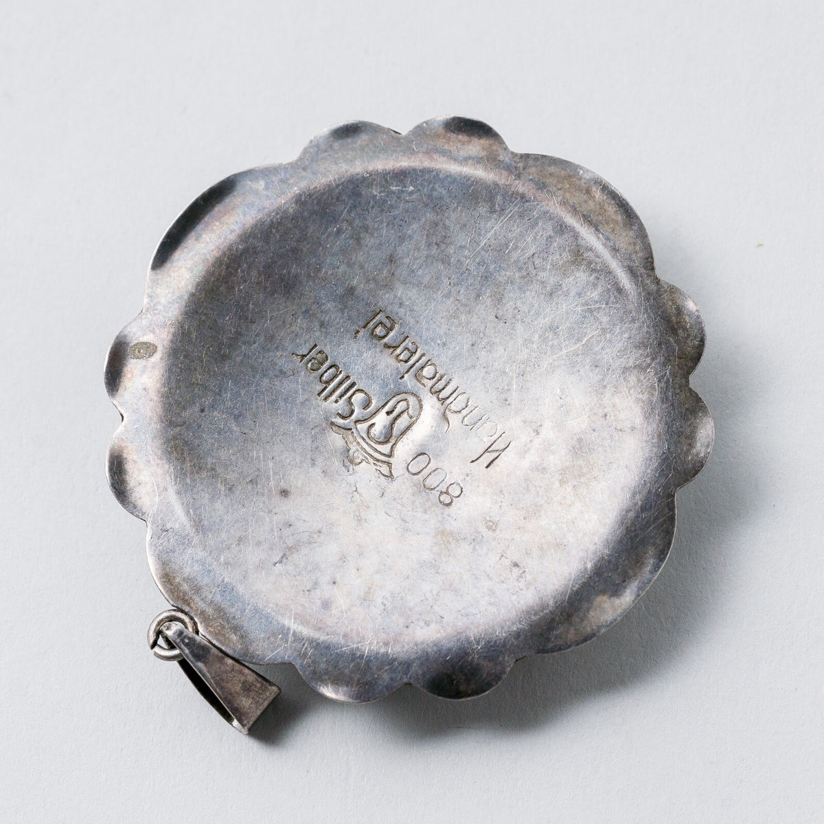Anhänger 800 Silber Porzellan 5,4 cm 13,83 g5