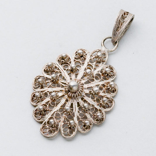 Silber Anhänger Kettenanhänger 800 Floral Filigran 4,29 g0