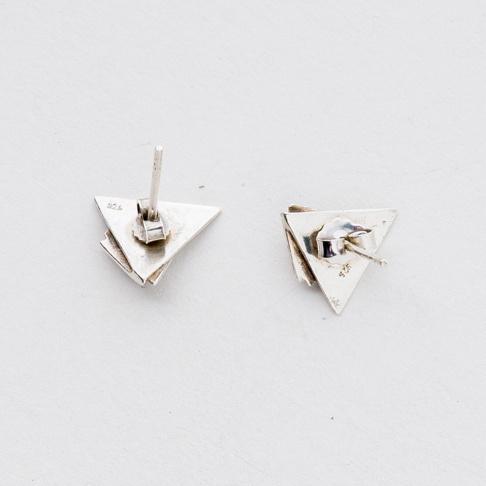 Ohrstecker 925er Silber Schwarze Steine 2,06 g2
