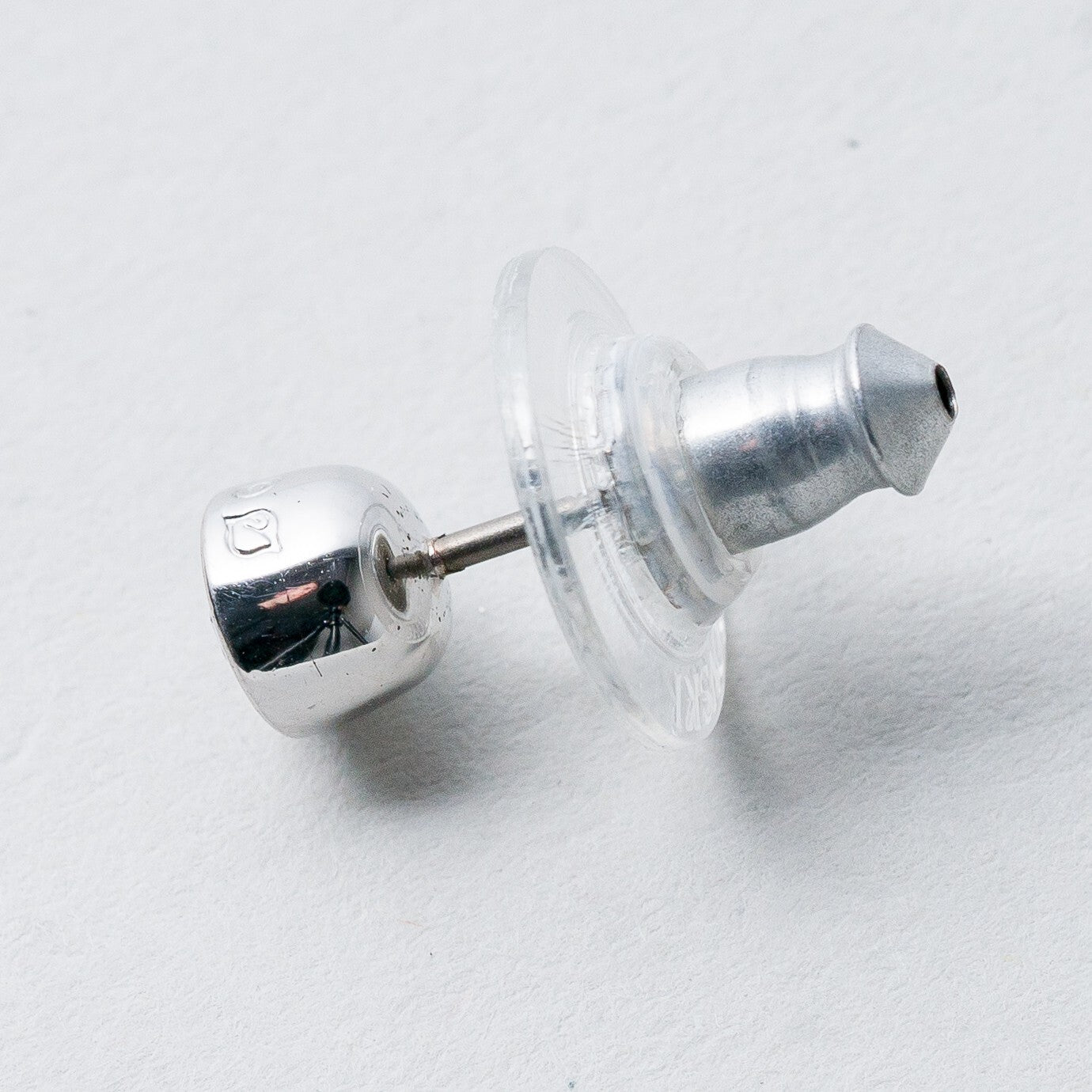 Swarovski Einzelner Ohrring Ohrstecker Silber Weißer Stein 0,69 g5