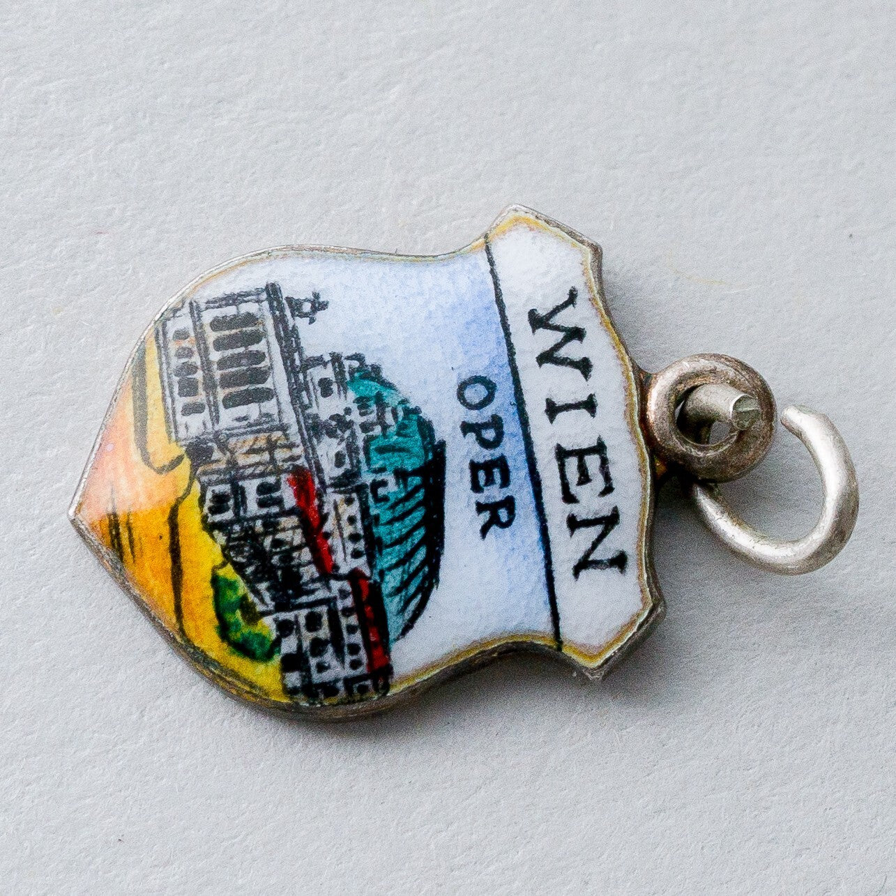 Silber Anhänger Souveniranhänger 800 Wien Oper 1,09 g7