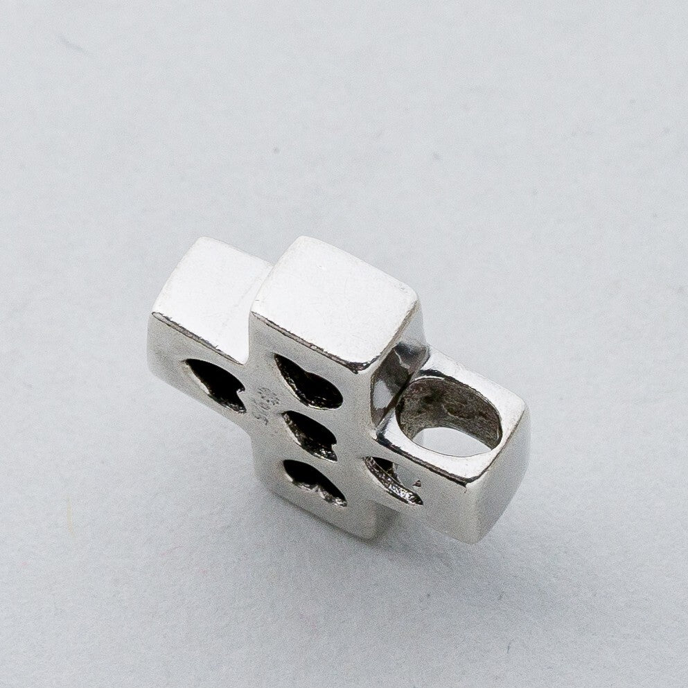 Silber Anhänger Kettenanhänger 925 Kreuz Weiße Steine 2,7 g6