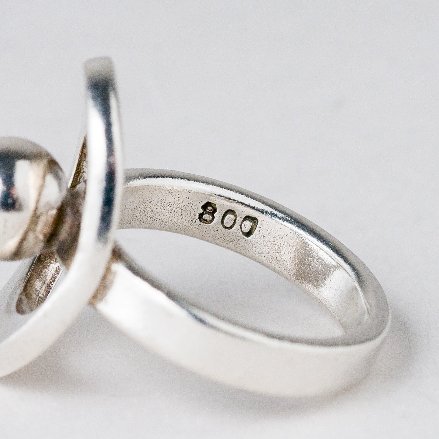 Silber Ring 800 Größe 49 (15,6 mm Ø) 5,76 g7