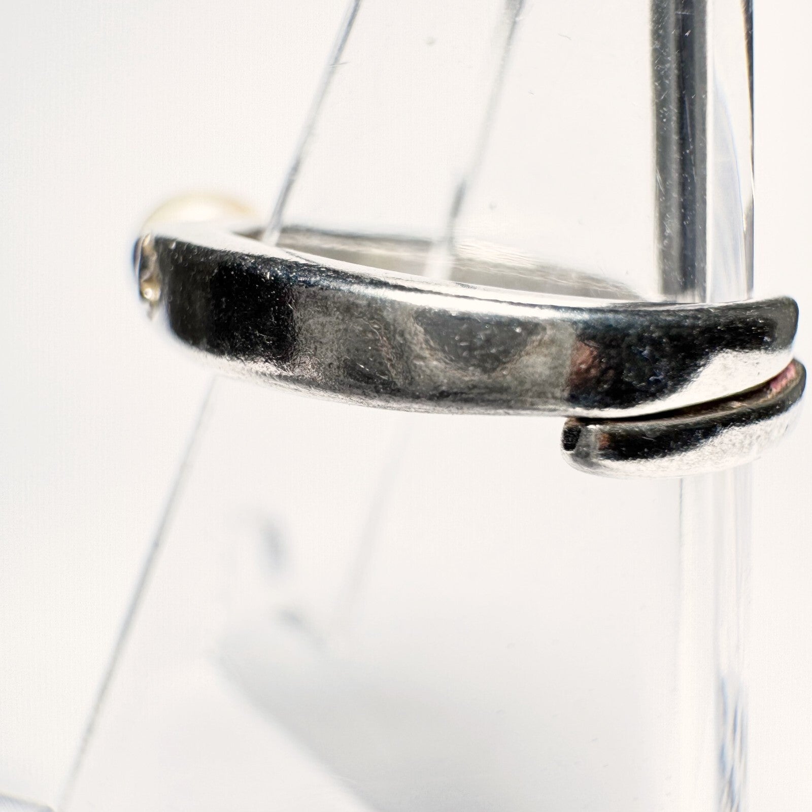 Ring 835er Silber (gestempelt) Größe 53 mit Perle 3,64g5