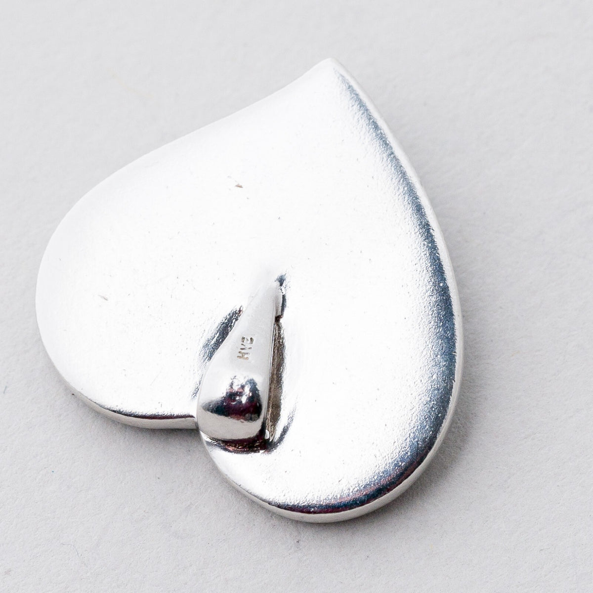 Anhänger Silber Herz Weiße Steine 2,2 cm 4,66 g6