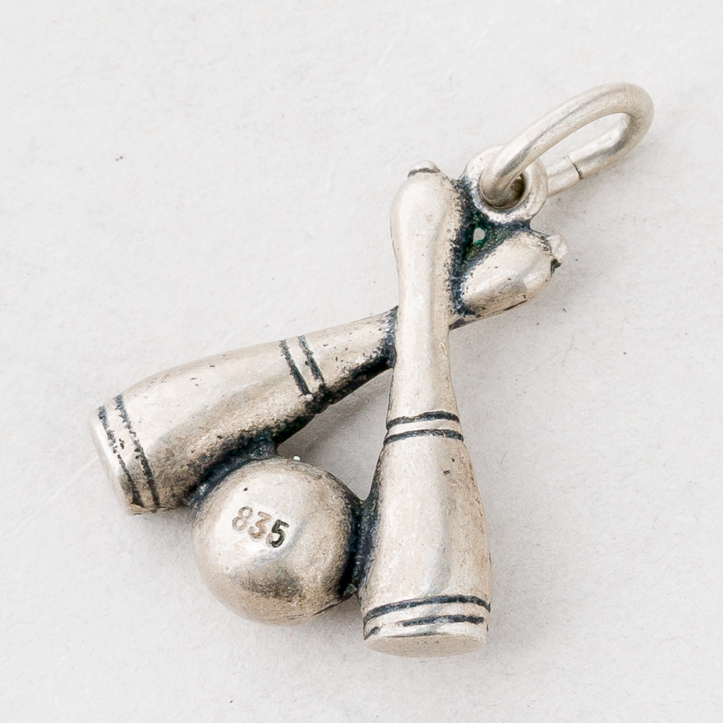 CNC: Anhänger Bowling 835er Silber 3,62 g 2 cm1