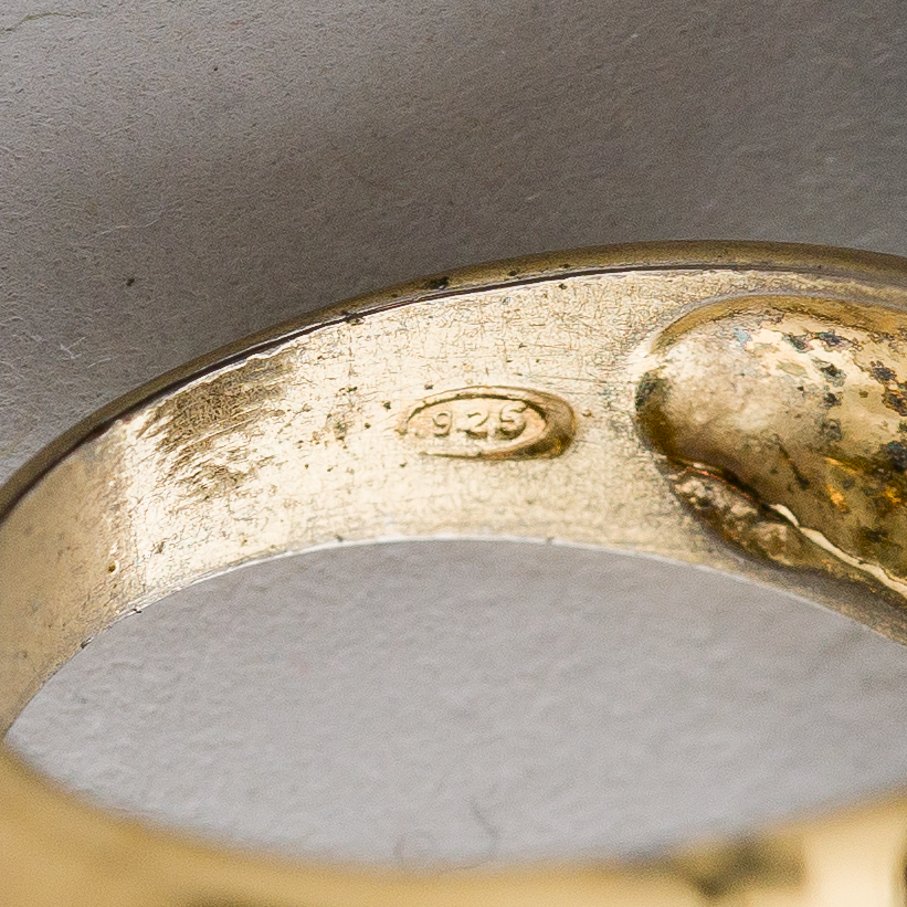 Ring Blauer Stein 925er Silber 4,75 g Größe 54 (17,2 mm Ø)3