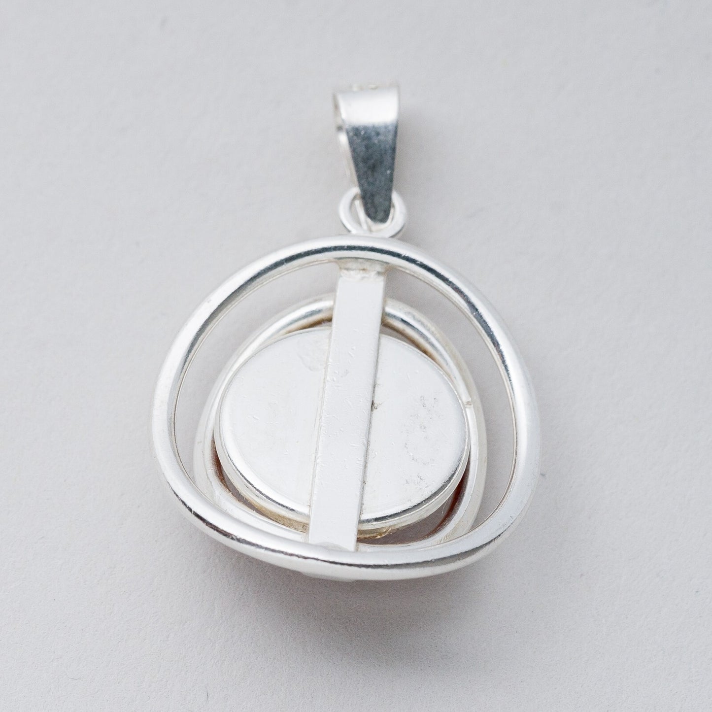 Anhänger Silber 835 Roter Stein 3,2 cm 4,5 g1