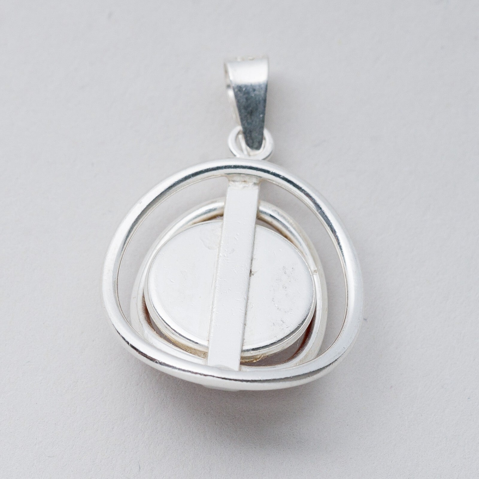 Anhänger Silber 835 Roter Stein 3,2 cm 4,5 g1