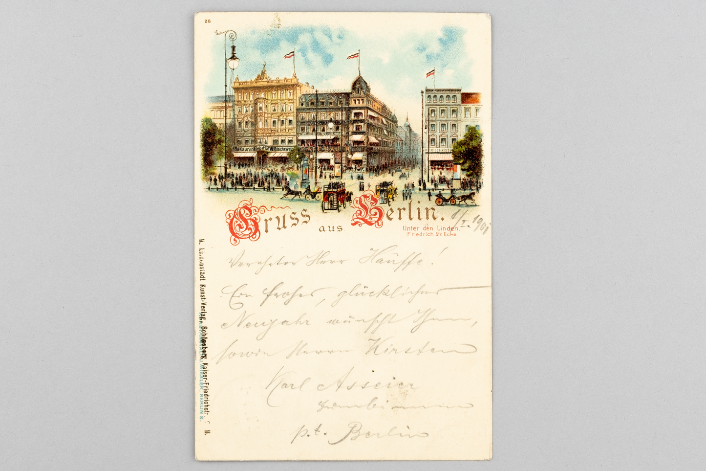 Ansichtskarte Gruss aus Berlin Unter den Linden 19010