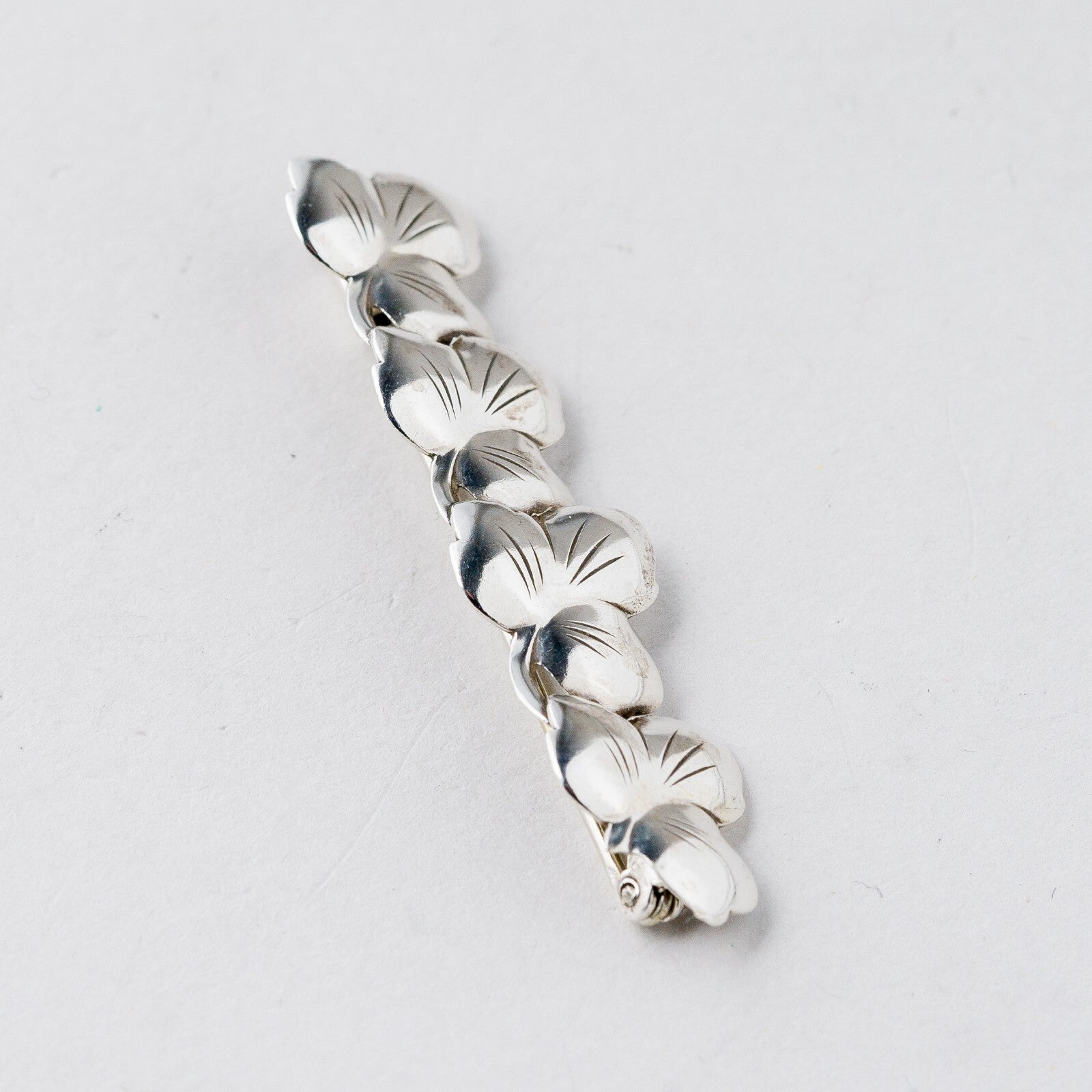 Silber Brosche 835 Floral 4,9 cm 2,97 g3