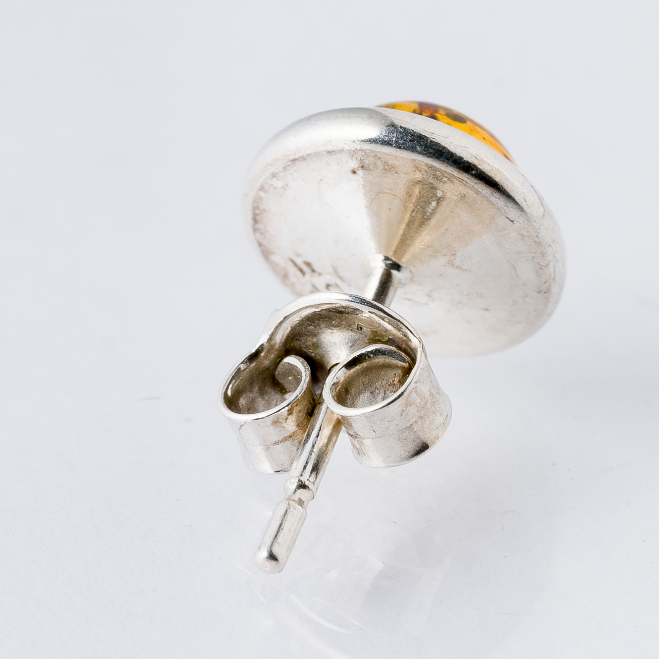 Einzelner Ohrring Ohrstecker Bernstein 925er Silber 0,75 g2