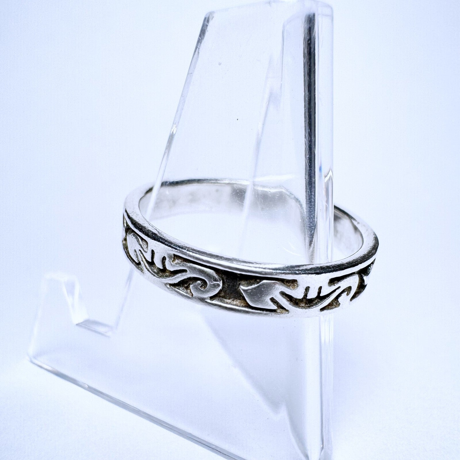 Ring 925er Silber Größe 62 Ethno Muster 3,18g4