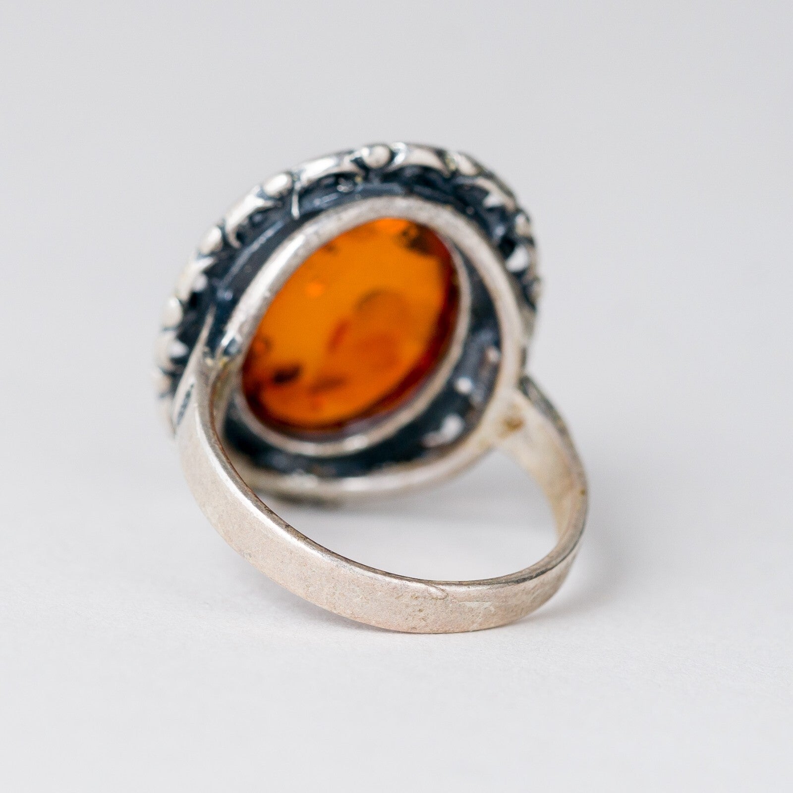 Ring Bernstein 5,1 g 925er Silber Größe 53 (16,8 mm Ø)3
