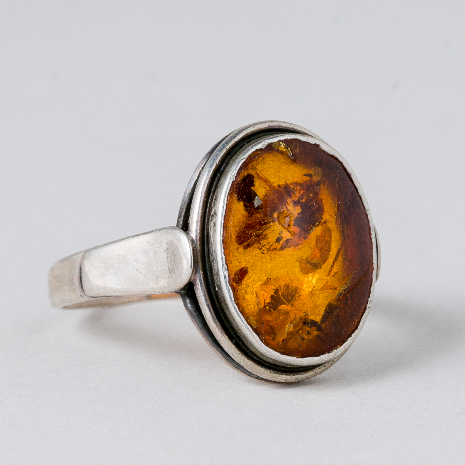 Ring Bernstein 835er Silber 3,02 g Größe 55 (17,5 mm Ø)1