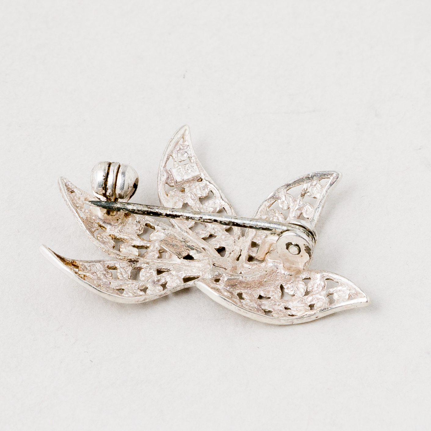 Brosche 835er Silber 2,56 g 3 cm1