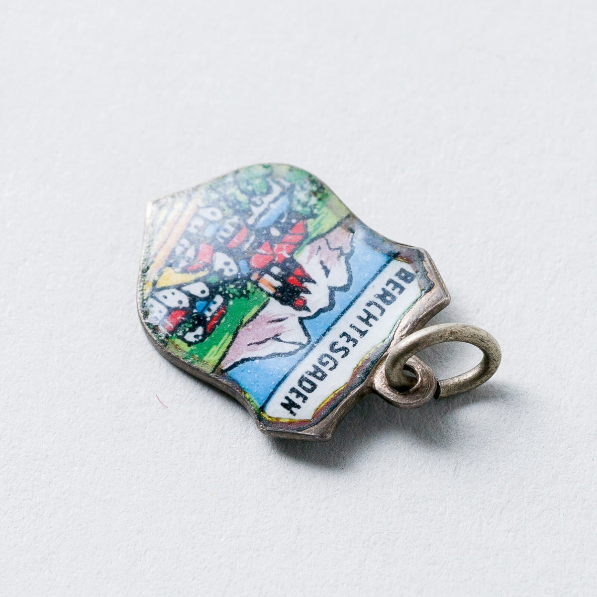Anhänger 800 Silber Souvenir Anhänger Berchtesgaden 1,5 cm 0,77 g1