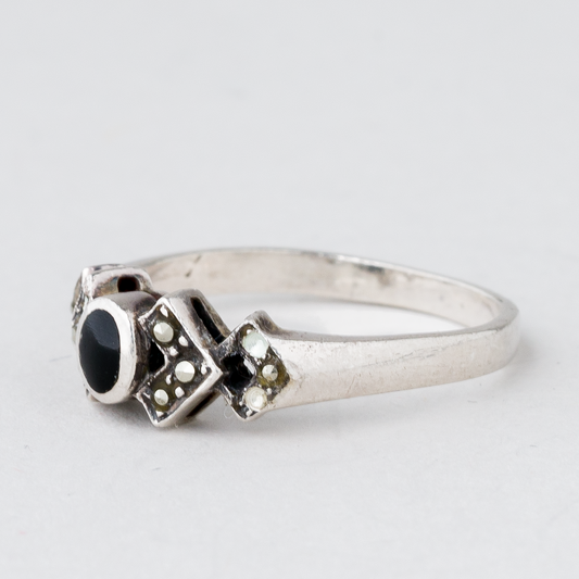 Ring Steinbesatz 2,78 g 925er Silber Größe 57 (18,1 mm Ø)0