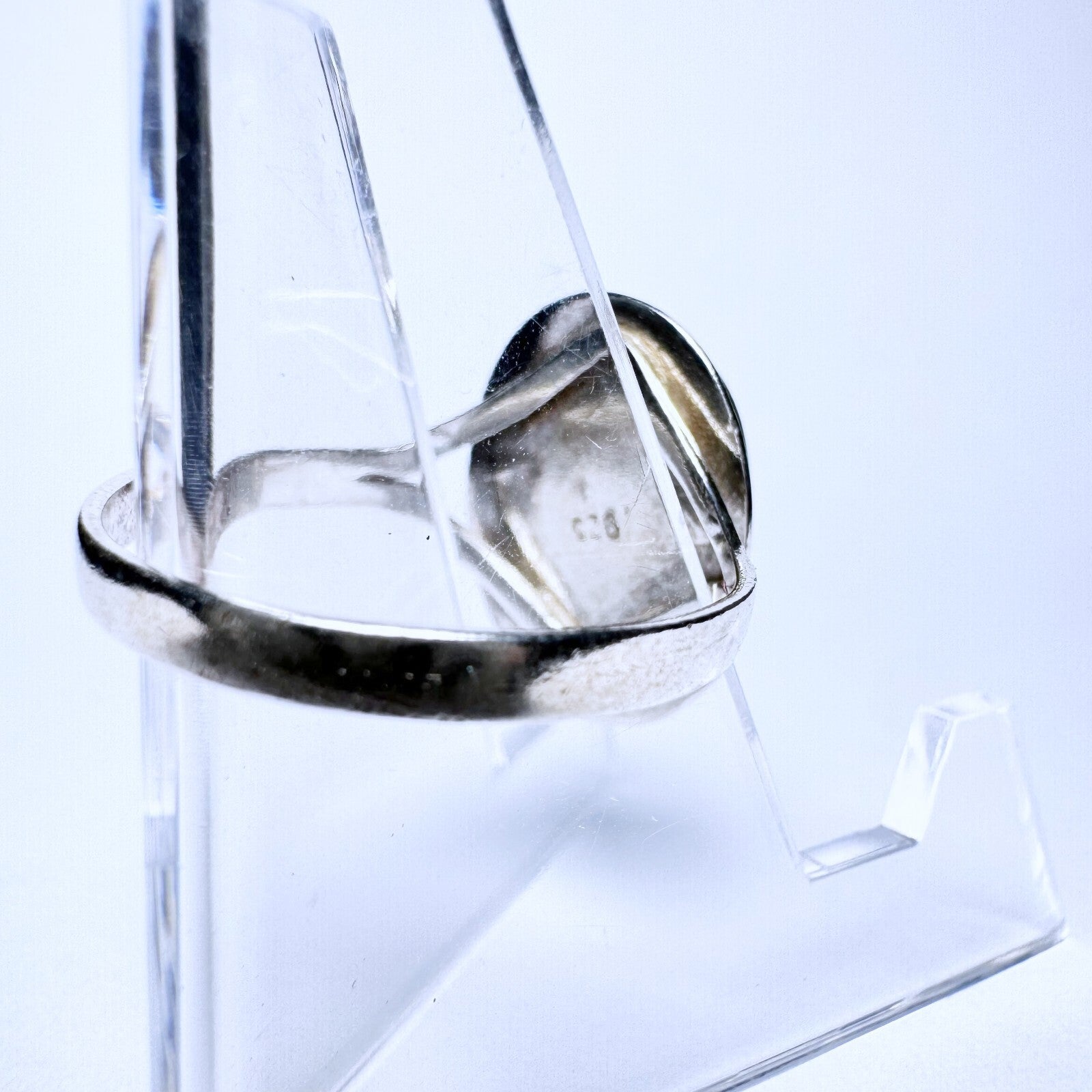 Ring 925er Silber Größe 59 mit hellblauen Stein 4,21g4