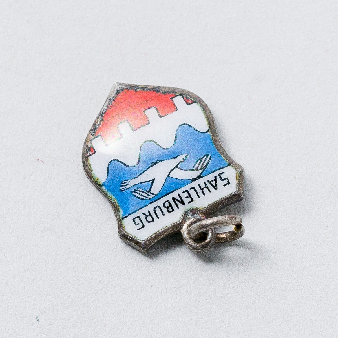 Anhänger 800 Silber Souvenir Anhänger Sahlenburg 1,5 cm 1 g1