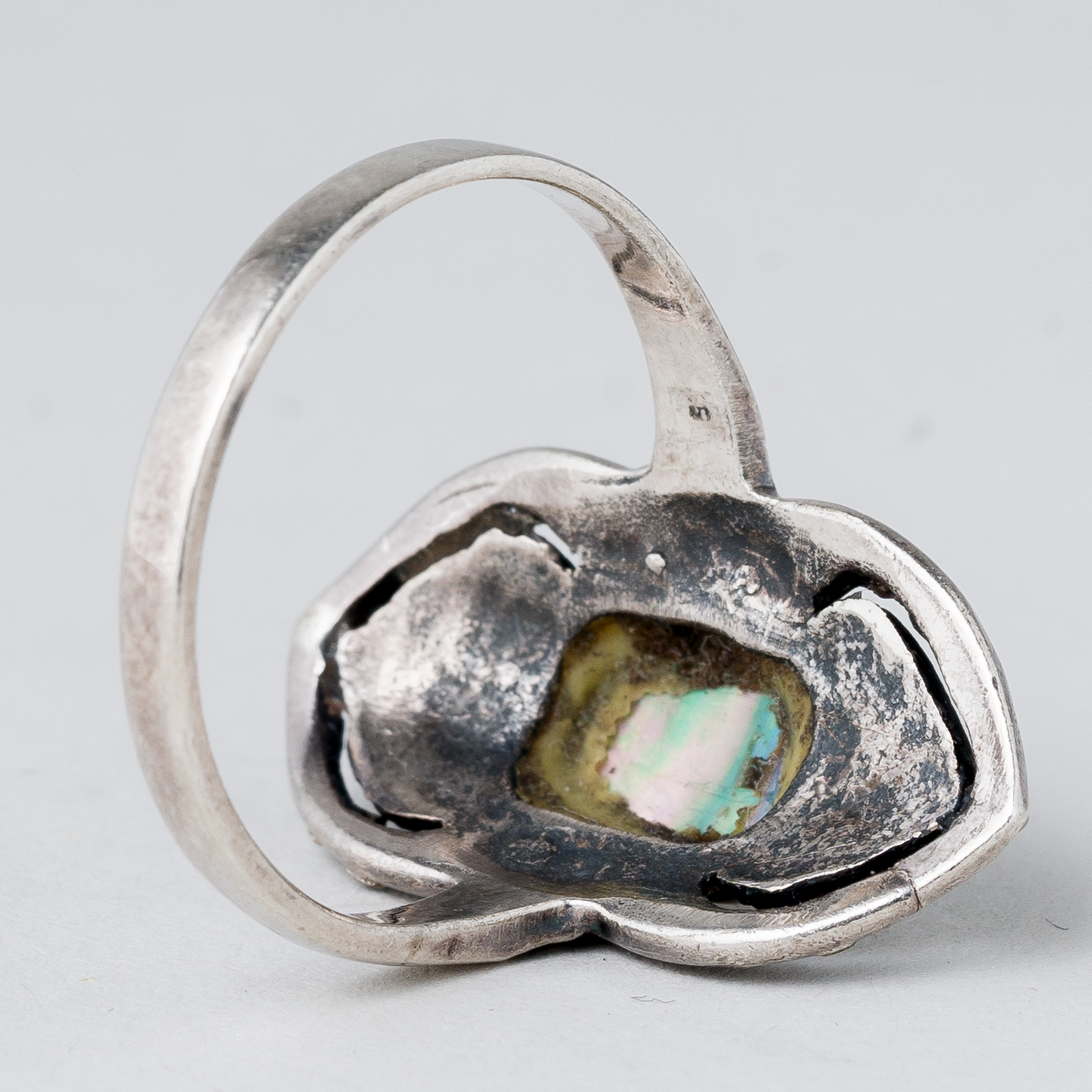 Ring Perlmutt 3 g 925er Silber Größe 58 (18,4 mm Ø)2