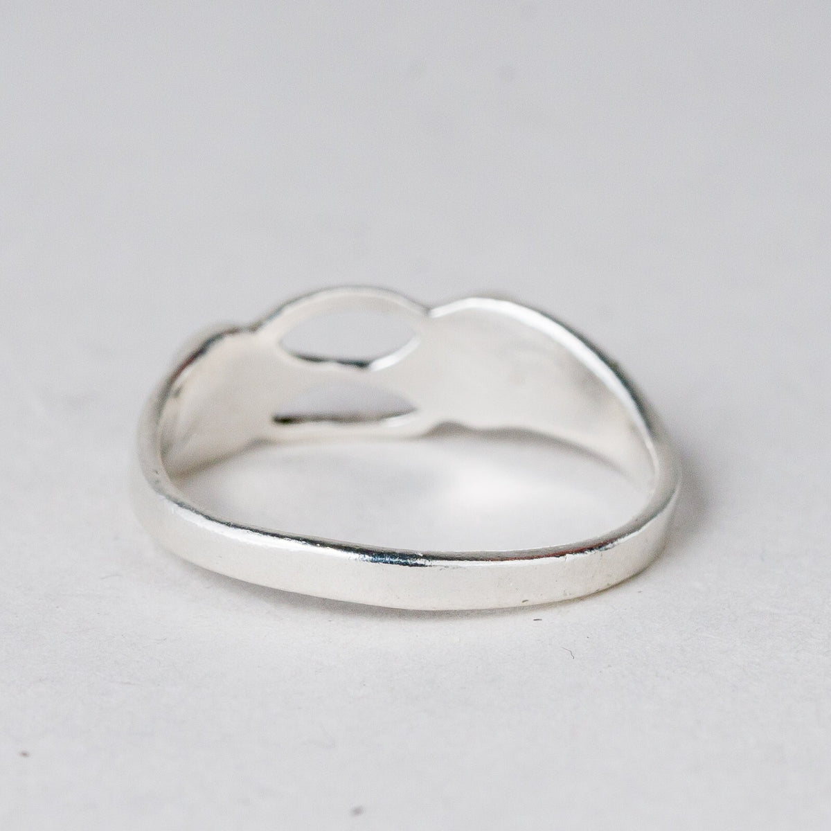 Silber Ring Weißer Stein Größe 55 (17,5 mm Ø) 1,91 g3
