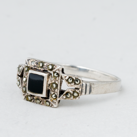 Ring Steinbesatz 2,67 g 925er Silber Größe 56 (17,8 mm Ø)0