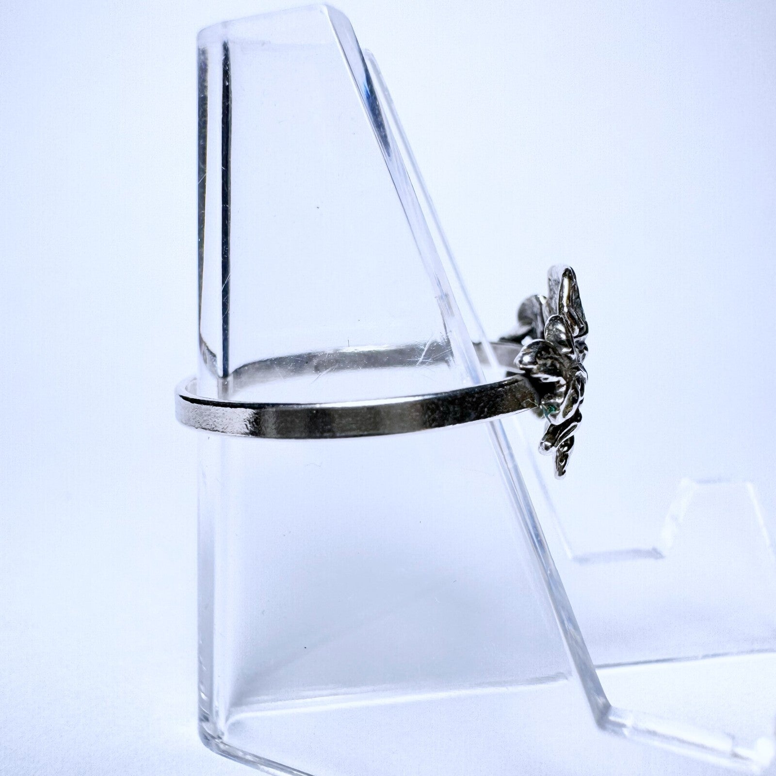 Ring 925er Silber Größe 60 mit Rosenmuster 1,29g3