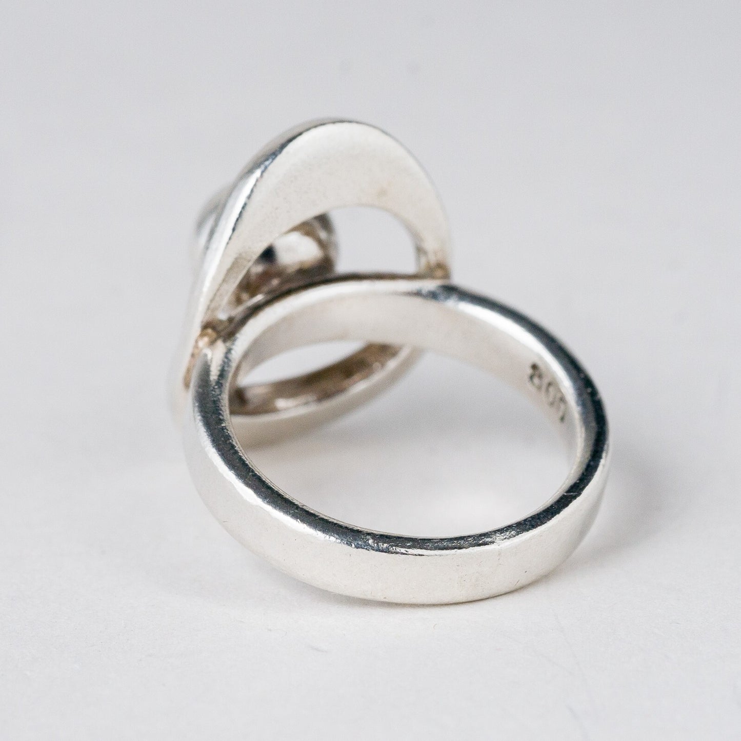 Silber Ring 800 Größe 49 (15,6 mm Ø) 5,76 g3