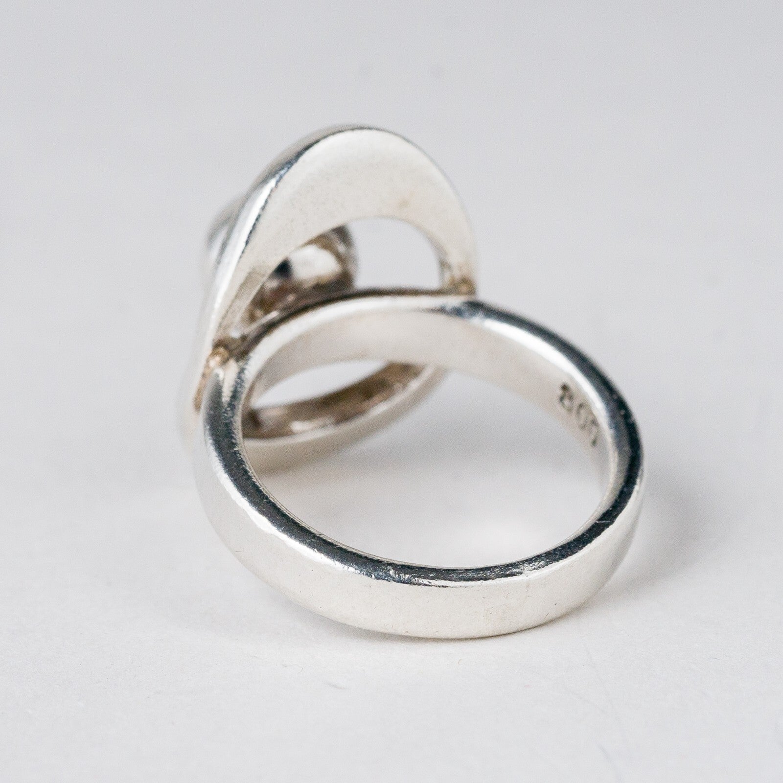 Silber Ring 800 Größe 49 (15,6 mm Ø) 5,76 g3