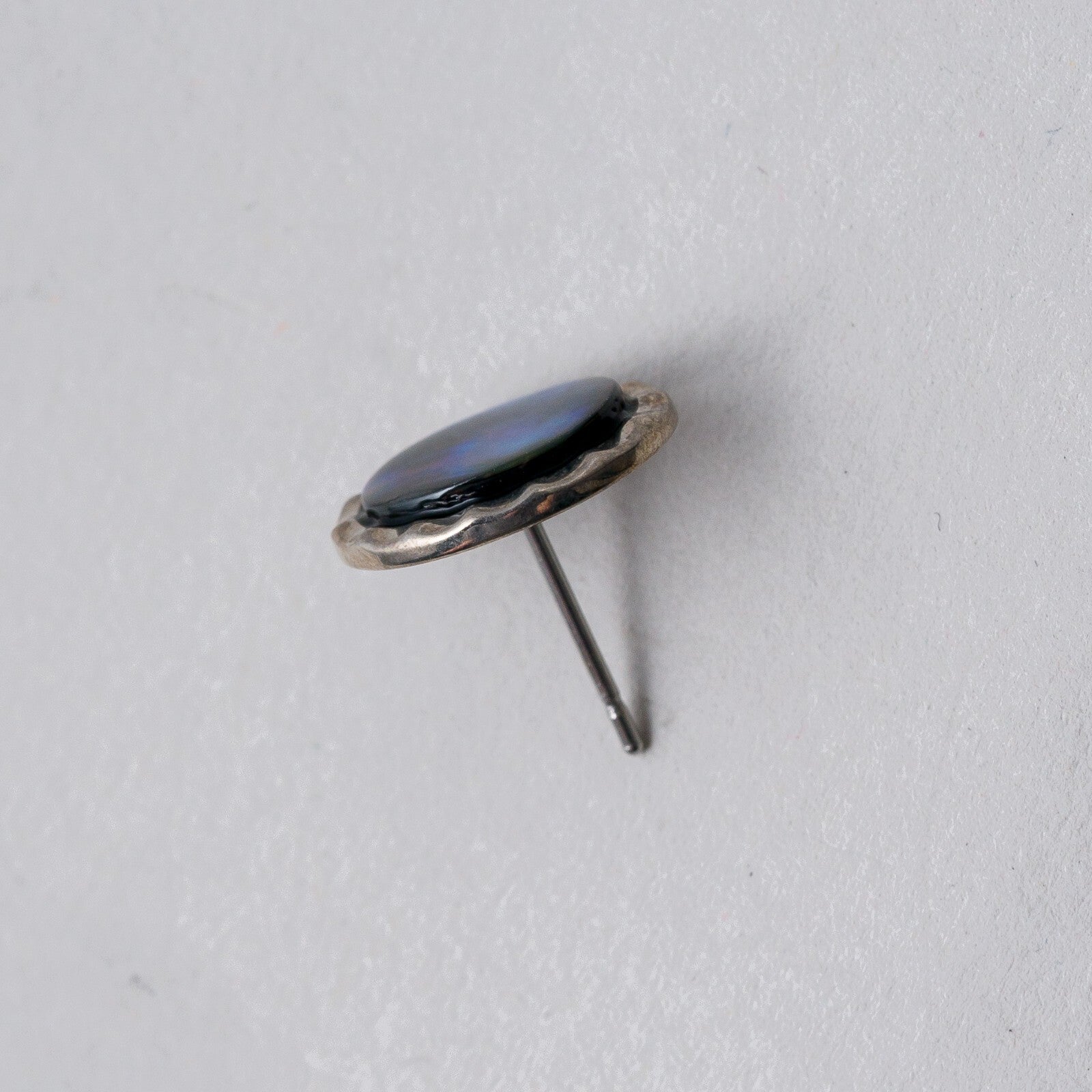 Einzelner Ohrring Ohrstecker Opal Silber 1,06 g5