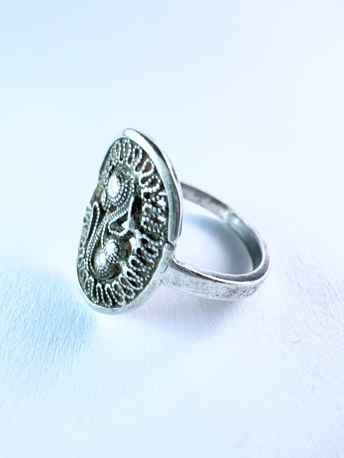 Silberring 800er Silber mit Verzierung Größe 59 (18,8 mm Ø) 3,24 g2