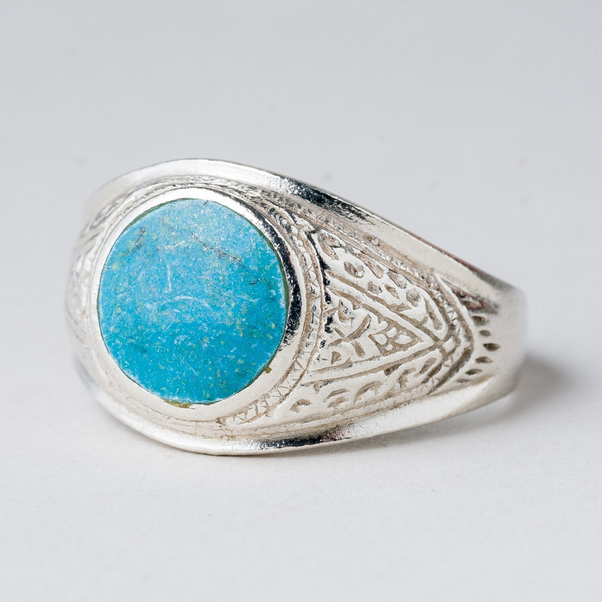 Silber Ring 925 Türkis Größe 64 (20,3 mm Ø) 5,8 g0