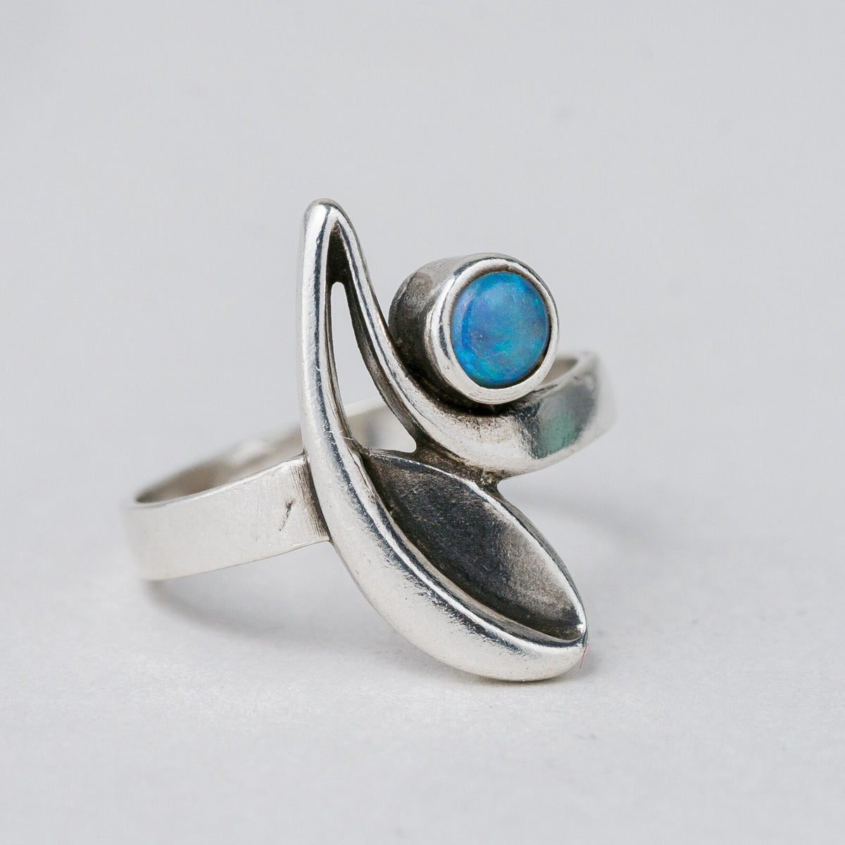 Silber Ring 925 Opal Größe 51 (16,2 mm Ø) 2,45 g1