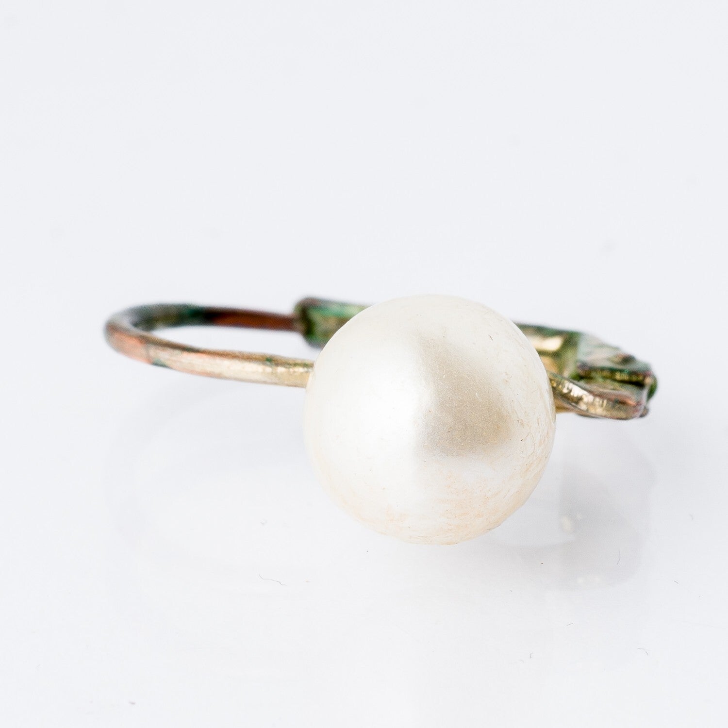Einzelner Ohrring Hängeohrring Perle Silber 0,93 g0