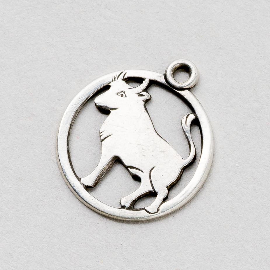 Anhänger Stier 830er Silber 0,96 g 1,5 cm0