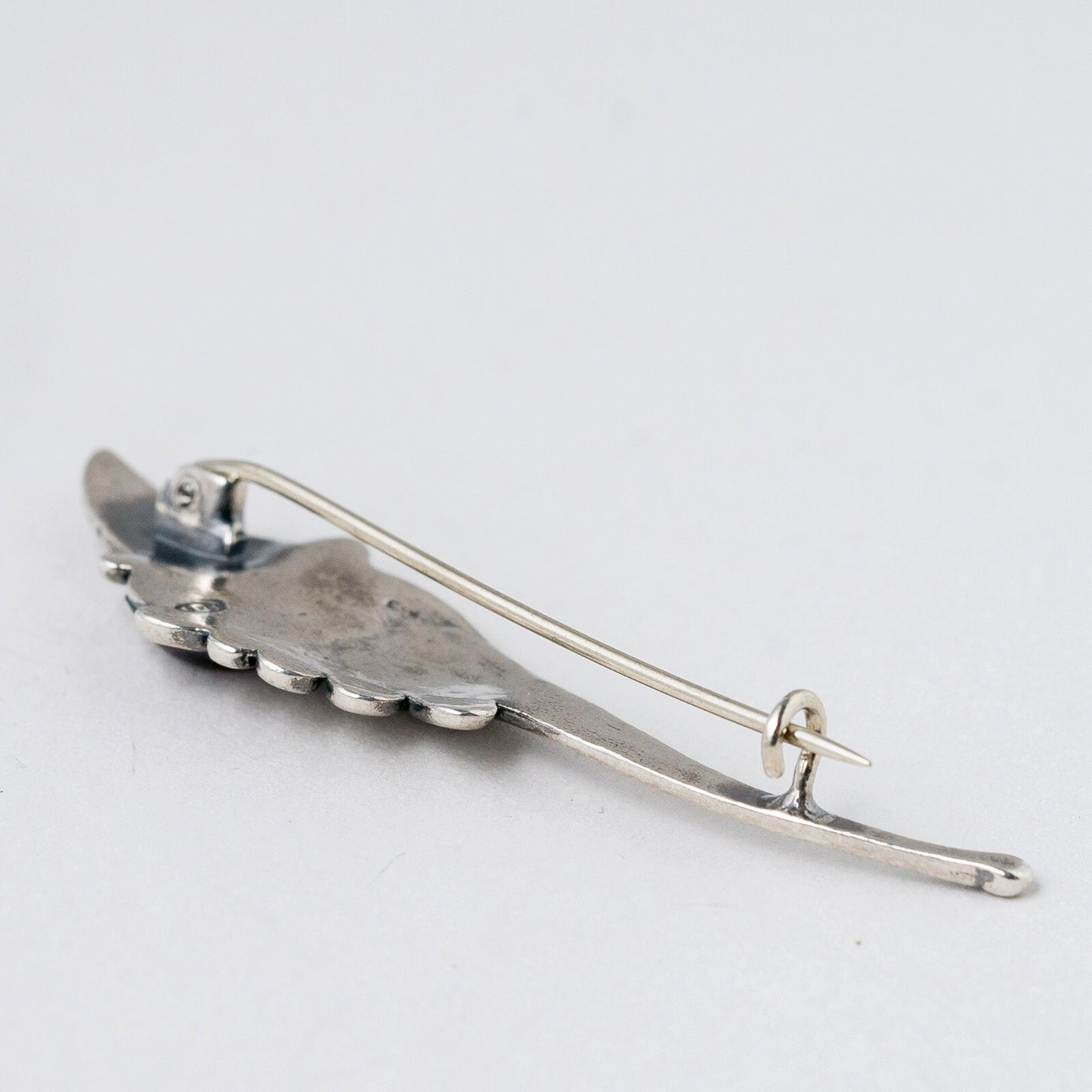 Brosche 925 Silber Roter Stein 5 cm 3,7 g4