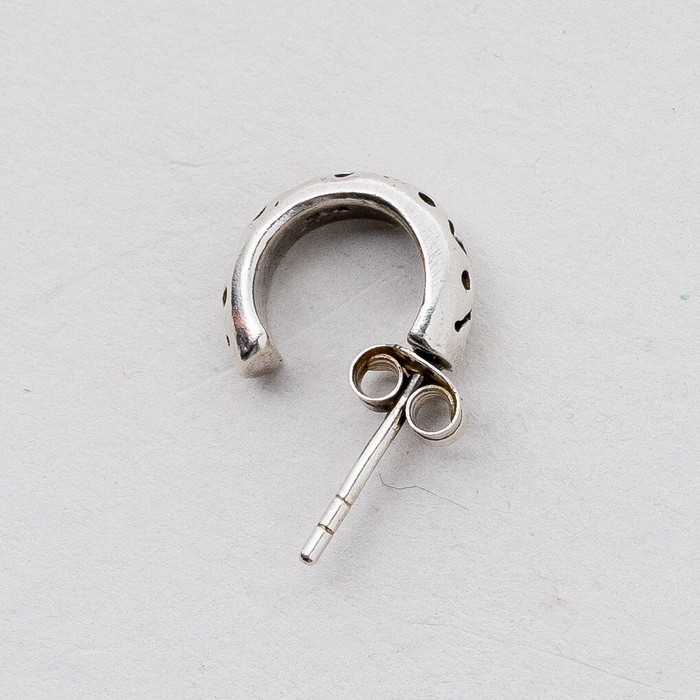 Einzelner Ohrring Halbe Creole 925 Silber 1,25 g6