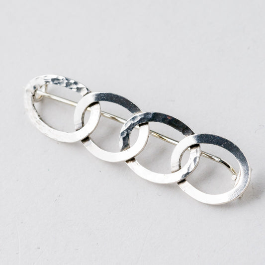 Silber Brosche 835 5,1 cm 3,89 g0