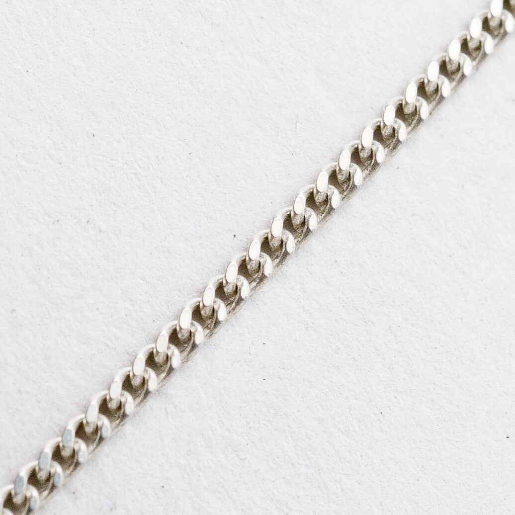 Silber Halskette 925 Panzerkette 1,5 mm 43 cm 2,88 g0