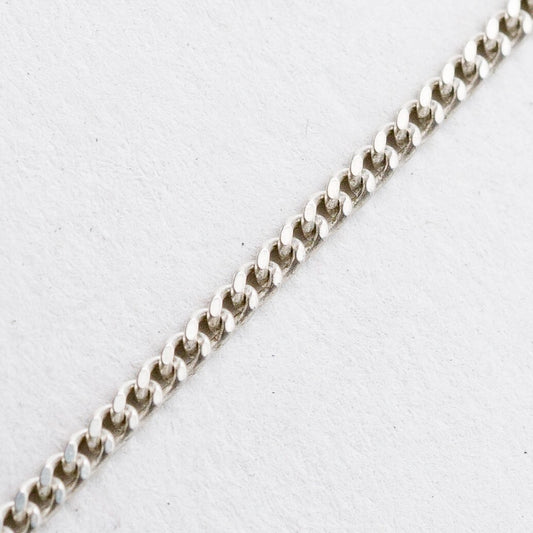 Silber Halskette 925 Panzerkette 1,5 mm 43 cm 2,88 g0