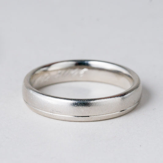 Silber Ring 925 Gravur innen Größe 66 (21,0 mm Ø) 6,44 g0